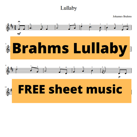 Brahms Lullaby - audio and FREE sheet music