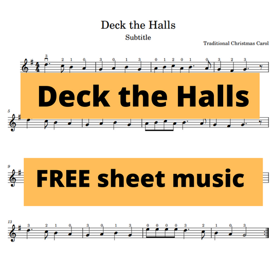 Deck the Halls - audio and FREE sheet music